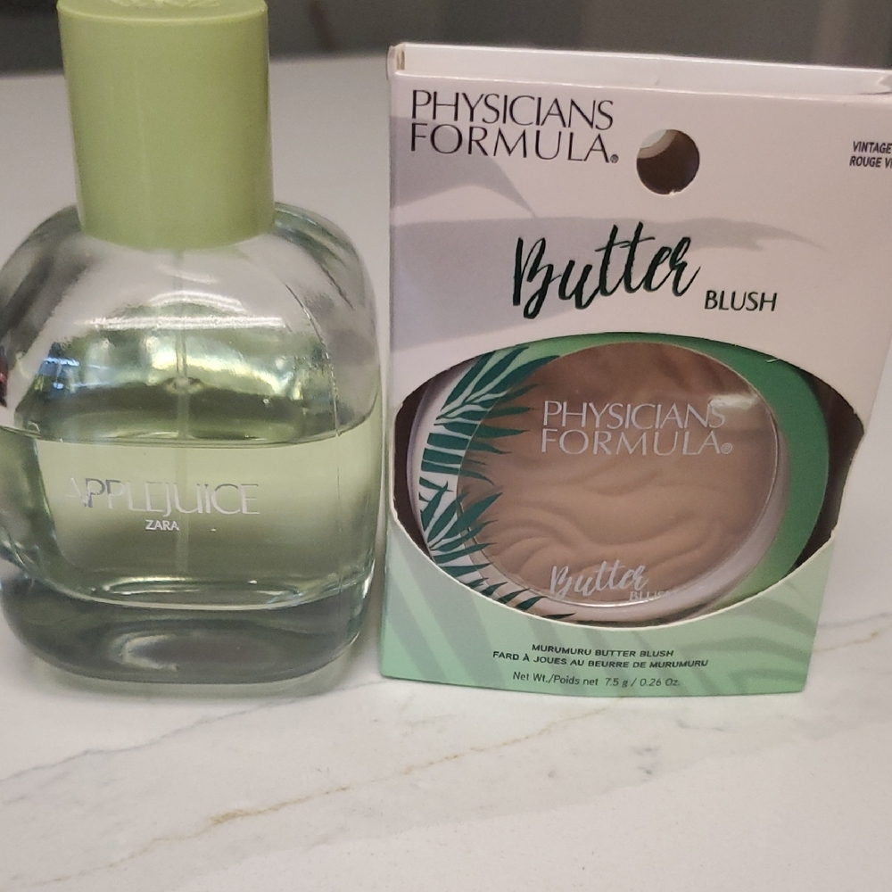 Zara Applejuice Fragrance and Physicians Formula Butter Blush